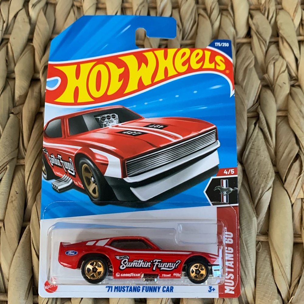 71 Red Mustang Funny Car 1971 Ford Pony 60th 60 Anniversary Hot Wheels New 2025